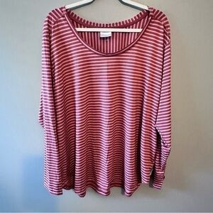 Columbia Stripe Women's 3X Stretch Athletic Long Sleeve Shirt